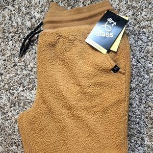 Boys khaki fleece joggers, L(12/14)